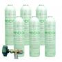 6 bottiglie di gas refrigerante R600 + valvola isobutane da 420gr