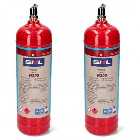 2 bouteilles de gaz réfrigérant R290 370gr Propane