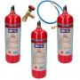 3 Refrigerant gas bottles R290 + hose + 370gr valve propane