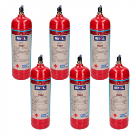 6 bouteilles de gaz réfrigérant R290 370gr Propane