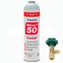 1 Botella Gas Minus 50 375Gr + Valvula Sustituto R22 R404a R407C R502 Freeze Organico