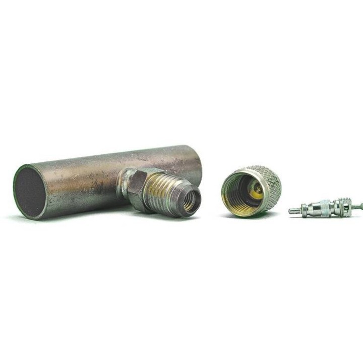 Manicotto In Rame 5/16 Raccordo A Saldare Con Tappo Obus Valvola