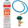 1 Botella Gas Ecologico Minus 60 350Gr + Valvula + Manguera Sustituto R32, R410A Freeze Organico