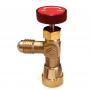 Vanne de pack jetable R32 R290 Floge Bottle laissé trois 1/2 x 1/4