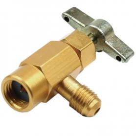Llave Gasica YF,  D2 y V2 Hembra 12X1, 5 Roscar Derecha X 1/4 Sae Macho