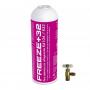 1 Botella Gas Refrigerante Freeze Organico +32 350Gr + Valvula Sustituto R32, R410A