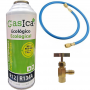 1 Botella Gas Ecologico Gasica D2 226gr + Valvula + Manguera Sustituto R12, R134A Freeze Organico