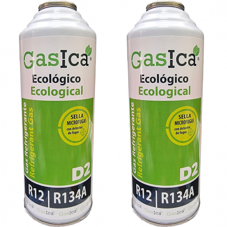 2 bouteilles de gaz écologiques D2 226g Substitut R12, R134a Freeze Organic