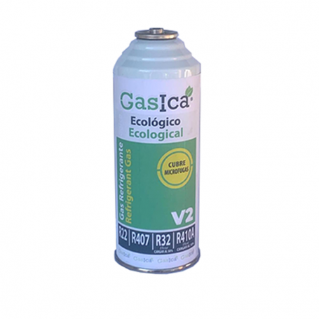 1 Botella Gas Ecologico Gasica V2 226Gr Sustituto R22, R32, R407C, R410A Freeze Organico