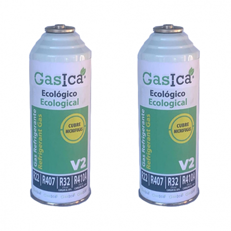 2 Flaschen Gas Ökologische Gasica V2 226Gr Surrogate R22, R32, R407C, R410A Organic Frost