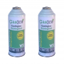 2 Botellas Gas Gasica V2 226Gr Alternativo R22, R32, R407C, R410A Freeze Organico