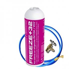 1 Flasche Gas Kältemittel Einfrieren Organische +32 ökologisch 350g + + Schlauchventil Ersatz R32, R410A