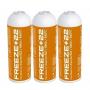 3 Botellas Gas Refrigerante Freeze +22 400Gr Organico Sustituto R22, R404, R407C