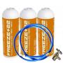 3 Freeze + 22gr Freeze Ecological Gas Ecological Bottes + Organic Organic Tlex R22, R404, R407C