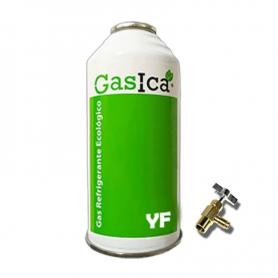 1 Ecological gas bottle YF 171gr + substitute valve R1234yf freeze organic