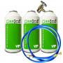 3 bouteilles de gaz écologiques YF 171GR + VALVE + tuyau de substitution R1234YF Freeze Organic