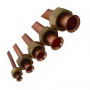 Tube de cuivre isolé bipolaire 3/8 5/8 + noix 5 mètres