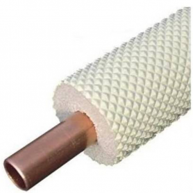 Unipolar isolated copper tube 3/8 cut per meters