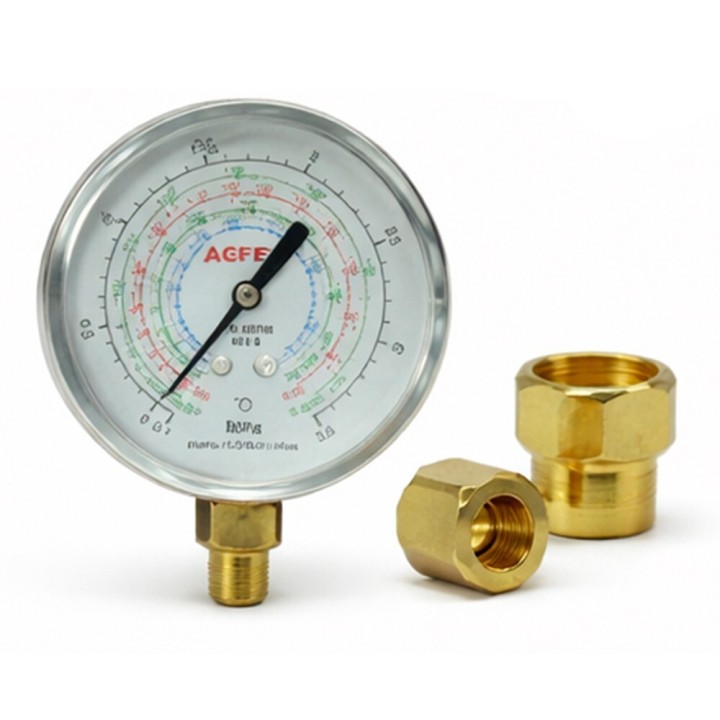 Manometro Baja Temperatura R410A 63mm Sin Puente