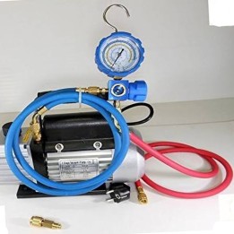 Vacuum Pump 42Lt Gas Hose Gauge R410A R407C R32 R134A