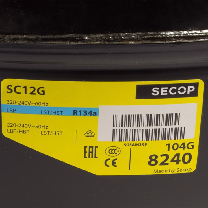 Compresor Secop Alta Temperatura Sc12G 12.87Cc R134A 1/3cv