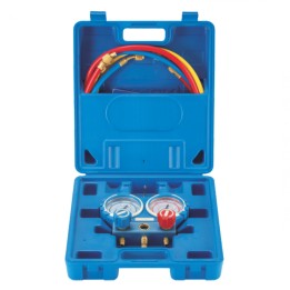 2-Way Aluminum Manometer Analyzer Case 68Mm With Visor R22,R407C,R404A,R134A