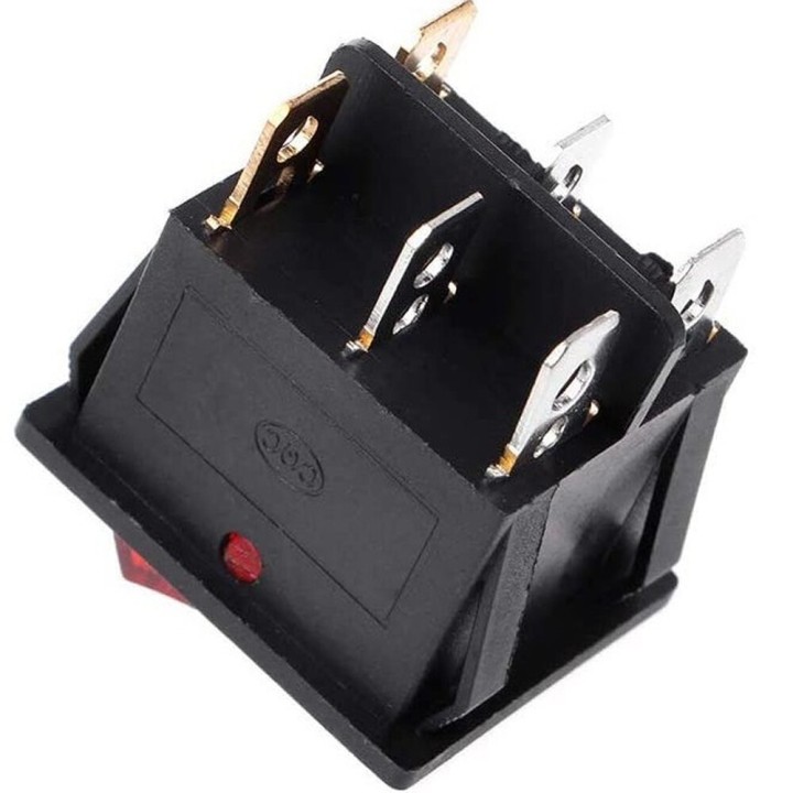 Double Pilot Switch Red Luminous 16A 250V Standard