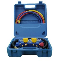 4-Way Manometer Analyzer Case 80Mm Aluminum + Viewer R410A, R407C, R404A, R134A