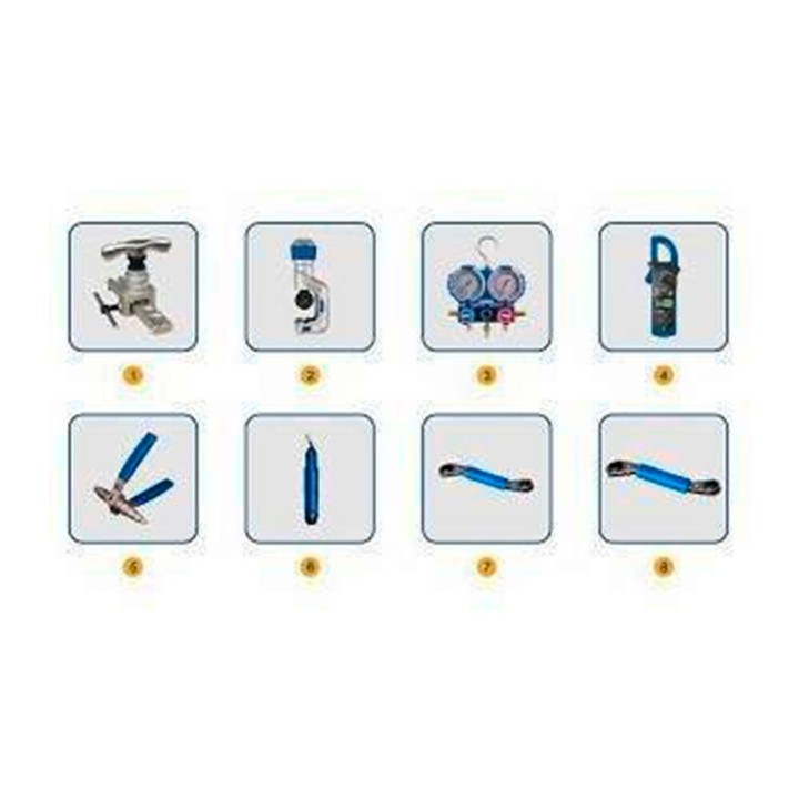 Komplettes Toolkit Für Den Installateur Von Klimaanlagen