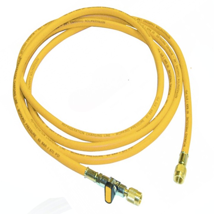 1 Tuyau Jaune Valeur Avec Clé De Charge De Liquide De Refroidissement 1/4 X 1/4 1500Mm