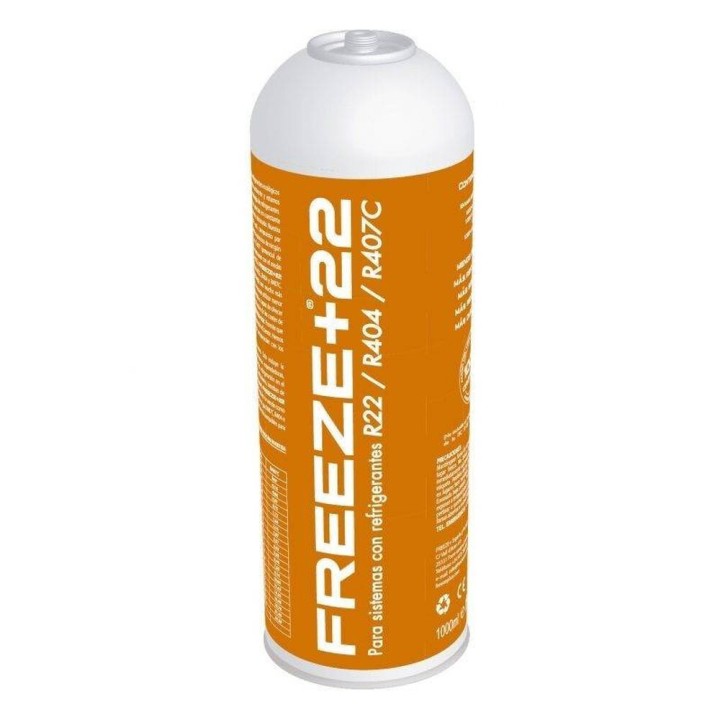 Botella Gas Refrigerante Freeze +22 400Gr Organico Sustituto R22/R404/R407C/