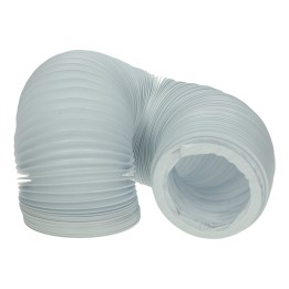Tubo Evacuacion vapor Secadora Aire Acondicionado 3000X80mm Blanco Flexible