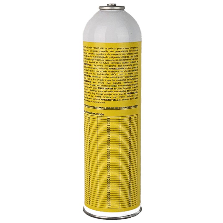 Botella Gas Refrigerante Freeze 420Gr Organico Sustituto R12/R134A