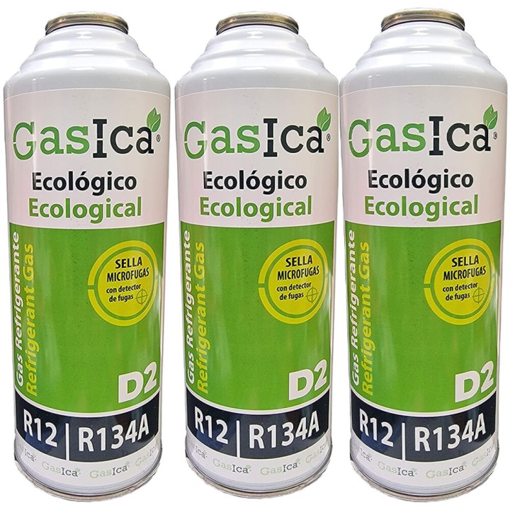 3 Flaschen Gas Gas D2 226G Alternative R12, R134A Freeze Organic