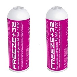 2 Bottles Refrigerant Gas Freeze Organic +R32 350Gr Substitute R32, R410A