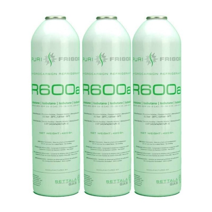 3 Flaschen R600A Kältemittel Gas 420Gr Isobutan Freeze
