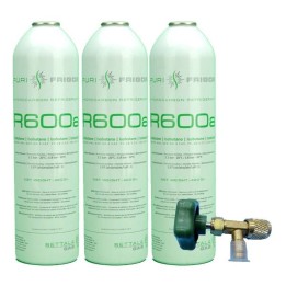 3 Flaschen R600A Kältemittel Gas + 420 G Isobutan-Gefrierventil