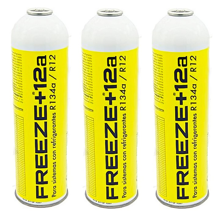 3 Flaschen Freeze +12A Kältemittel Gas 420Gr Organischer Ersatz R12, R134A