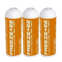 3 Bottles Freeze +R22 Refrigerant Gas 400Gr Organic Substitute R22, R404, R407C