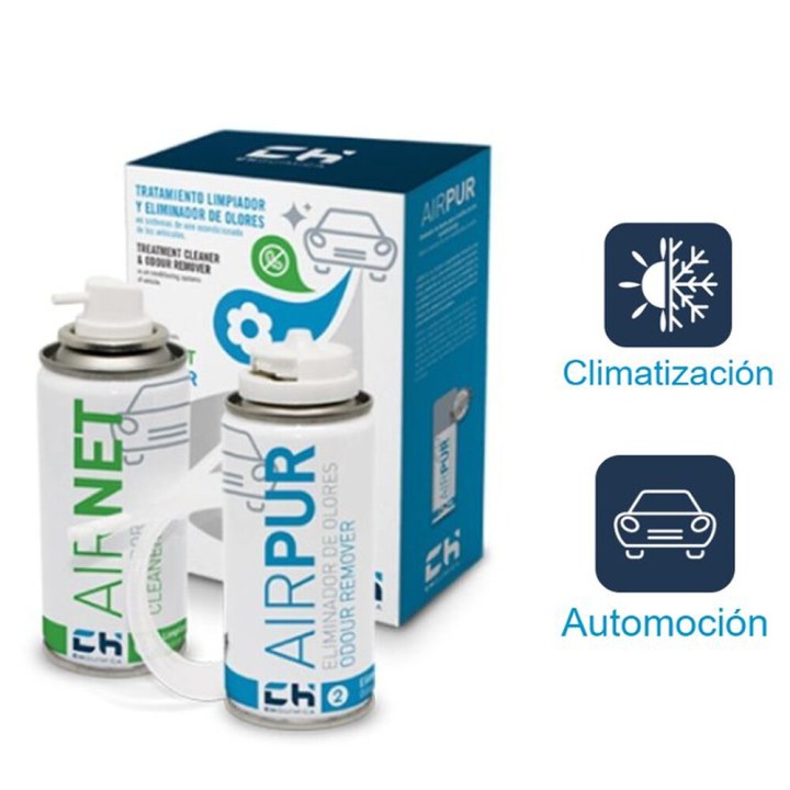 Airnet + Airpur Eliminatore Di Odori Pulitore Condizionatore D'Aria Auto