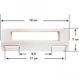 Tirador Puerta Frigorifico Blanco + Embellecedor Standard