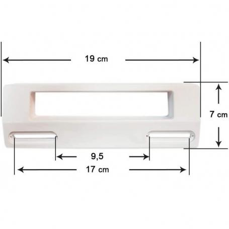 Tirador Puerta Frigorifico Blanco + Embellecedor Standard