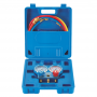Maleta Manometro Analizador 2 Vias Aluminio 68mm Con Visor R22,R407C,R404A,R134A