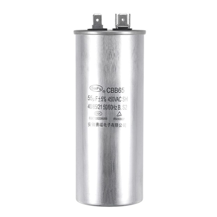 55Âμf 450V Condensatore Di Lavoro In Metallo Condizionatore D'Aria Standard