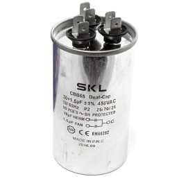 Capacitor 30 + 1.5Âμf 450V Metallic Air Conditioning Standard