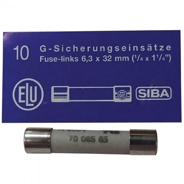 Fusible Microondas Estandard 6,3X32mm 8A Caja 10Unid.Ceramico