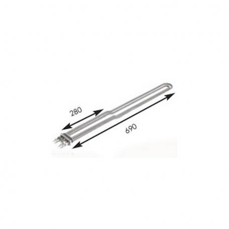 Resistencia Girbau 321018 L-690 mm + Termofusible 7200w 230v