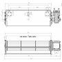 Ventilador Tangencial 270mm Derecha 30w