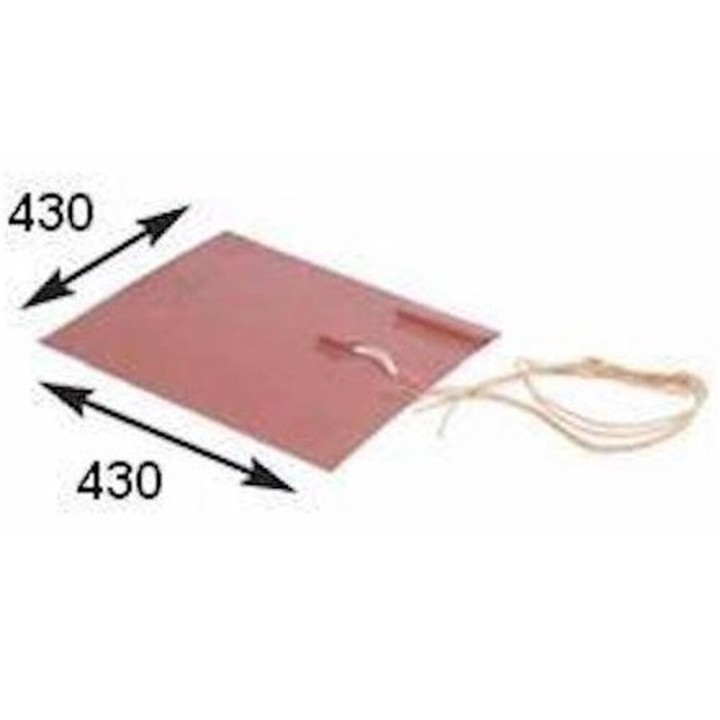 Scaldacoperchi In Silicone Resistenza 430X430 Con Termostato 120 Gradi 800W 230V