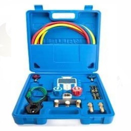 Digital Value 2-Way Pressure Gauge Analyzer Case 44 Refrigerants Accessories